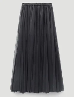 Tulle Pleated Midaxi Skirt