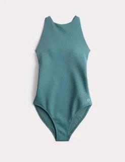 Tummy Control Padded Racer Back Swimsuit