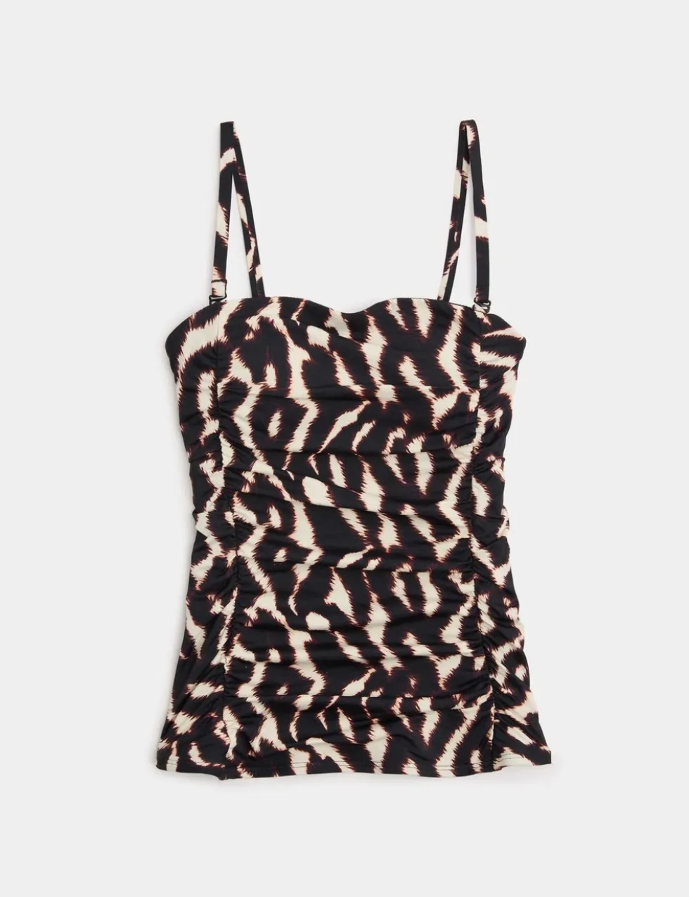 Tummy Control Printed Ruched Tankini