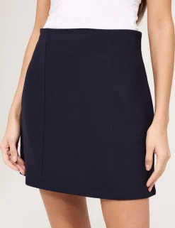 Twill Mini A-Line Skirt