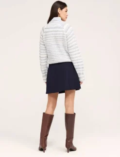 Twill Mini A-Line Skirt