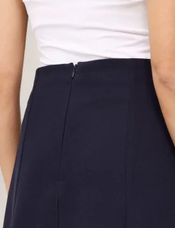 Twill Mini A-Line Skirt