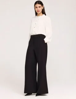 Twill Wide Leg Trouser