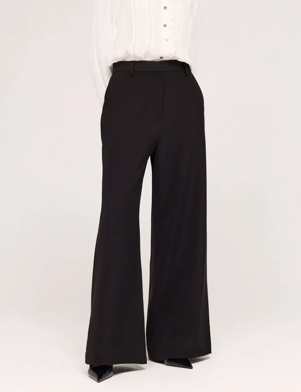 Twill Wide Leg Trouser