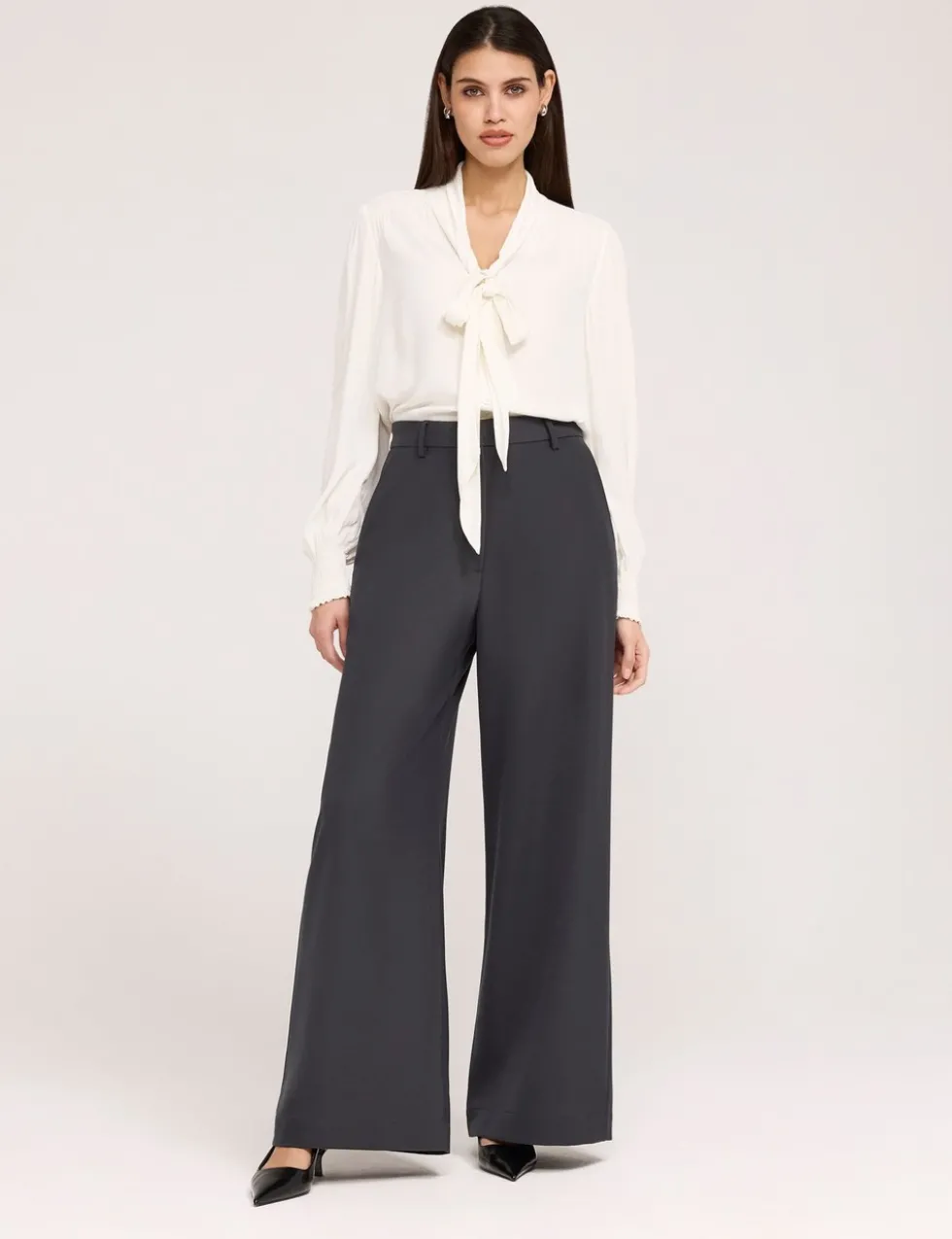 Twill Wide Leg Trouser