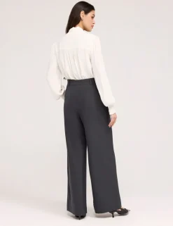 Twill Wide Leg Trouser