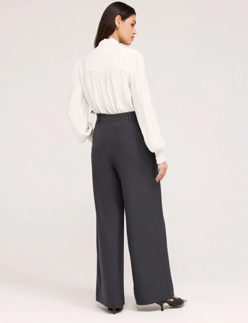 Twill Wide Leg Trouser