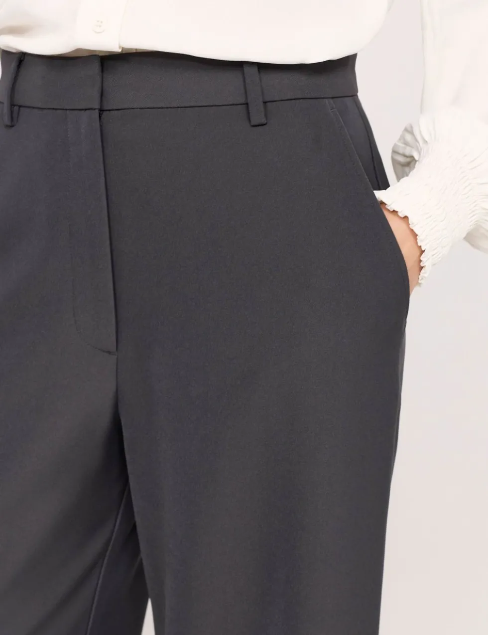 Twill Wide Leg Trouser