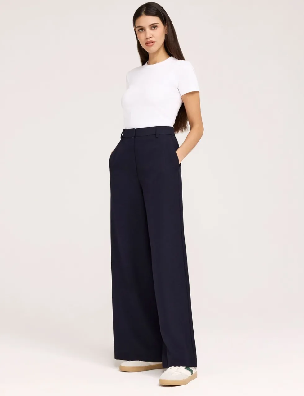 Twill Wide Leg Trouser