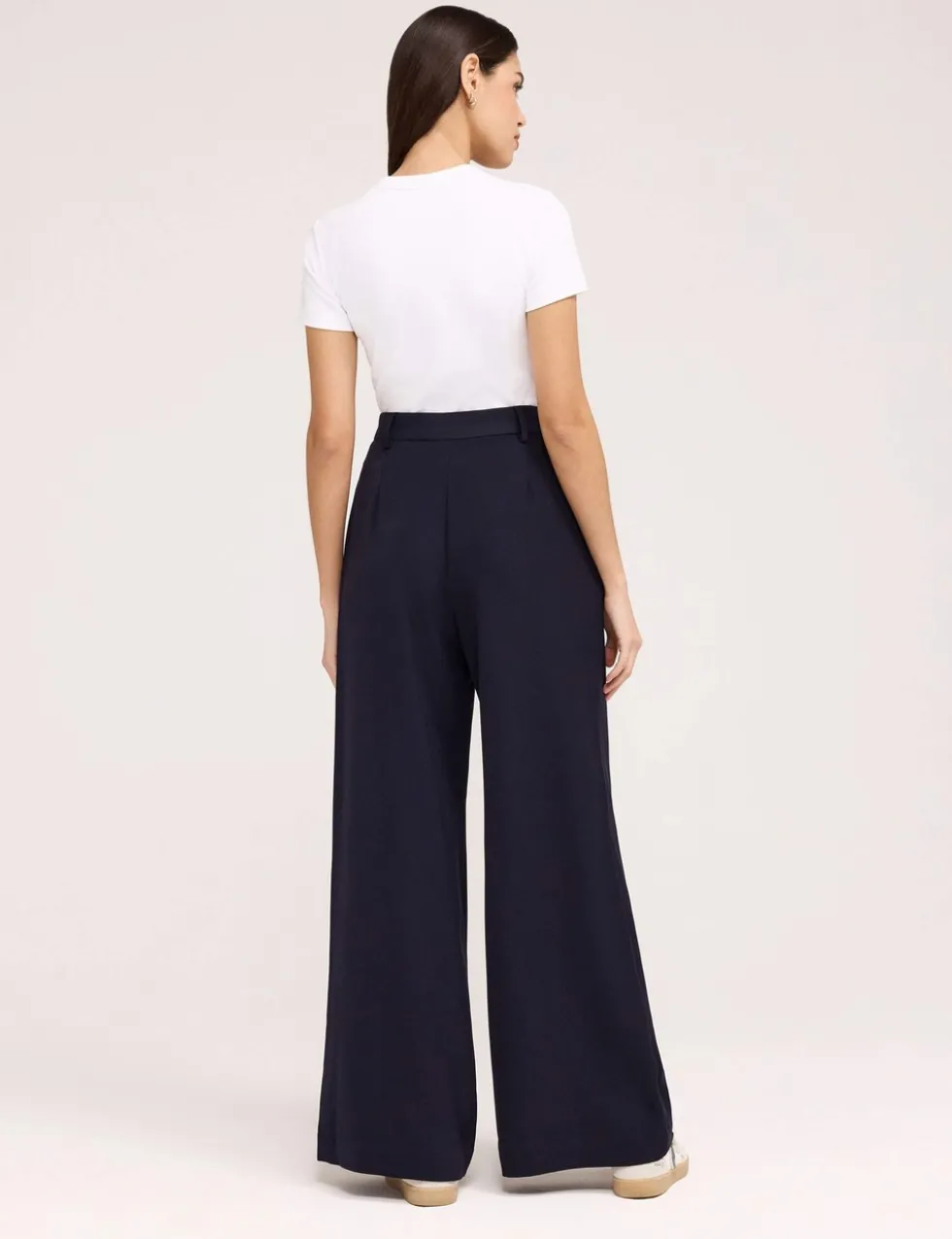 Twill Wide Leg Trouser
