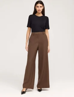Twill Wide Leg Trouser