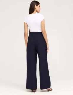 Twill Wide Leg Trousers