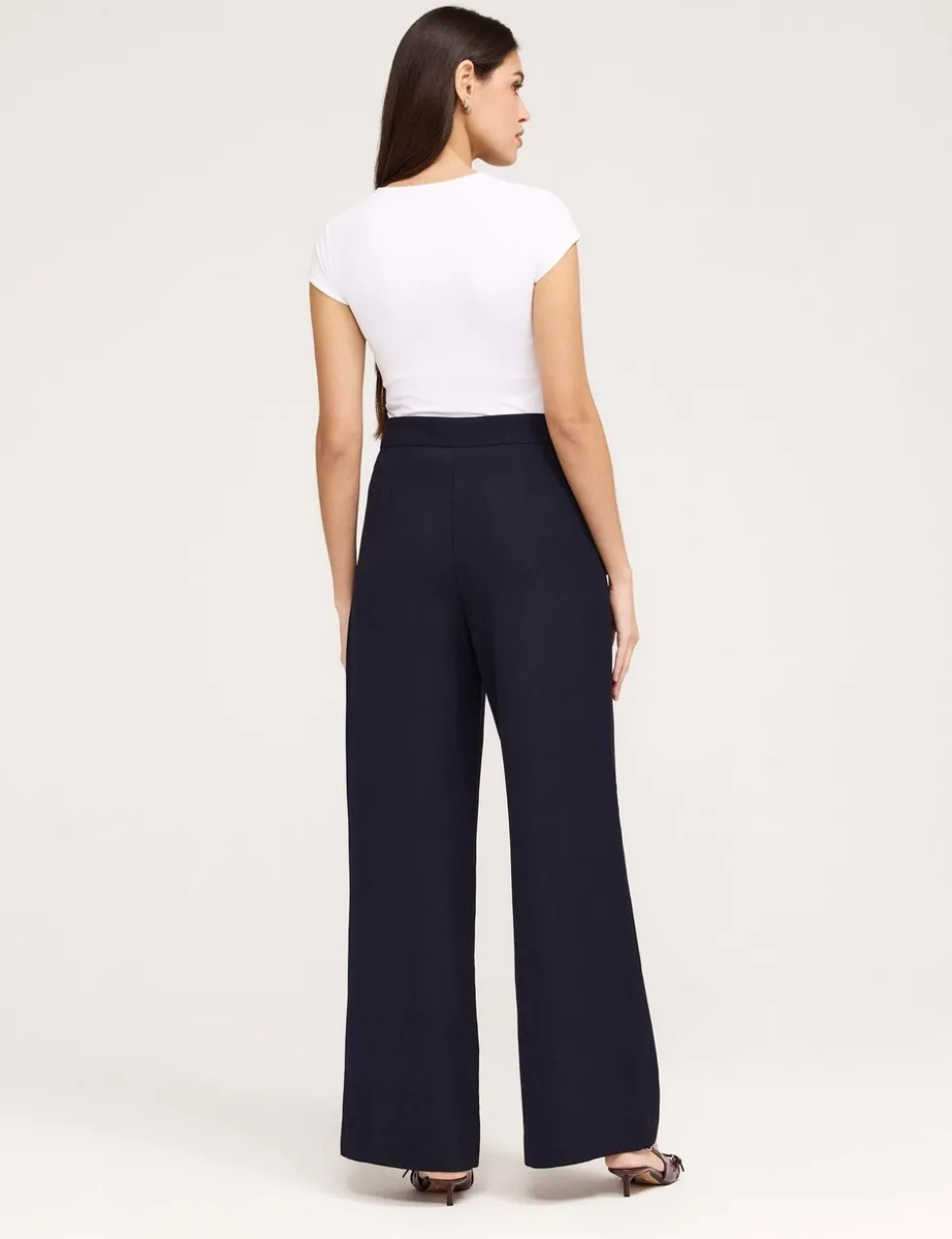 Twill Wide Leg Trousers