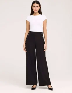 Twill Wide Leg Trousers