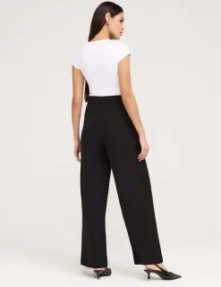 Twill Wide Leg Trousers