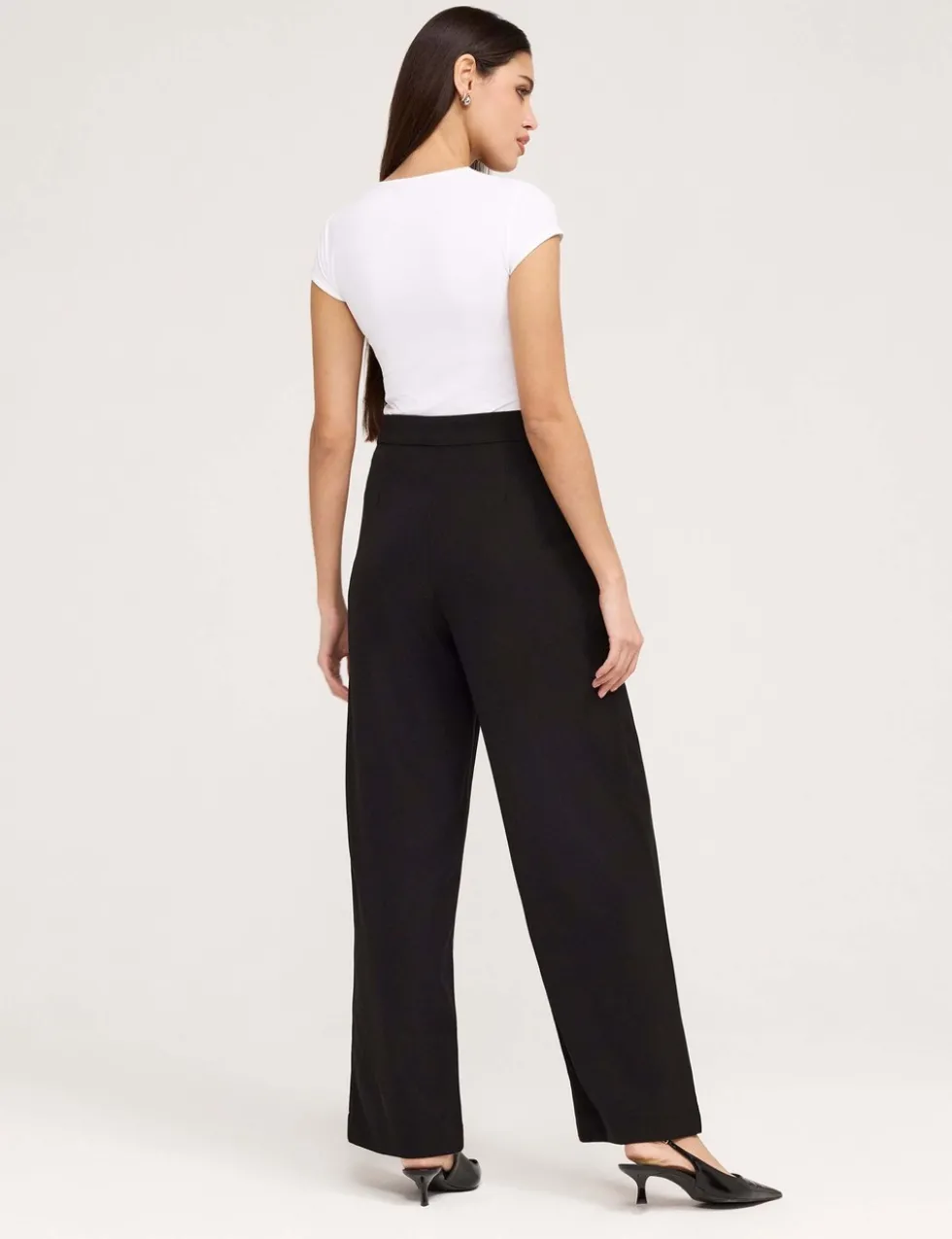 Twill Wide Leg Trousers