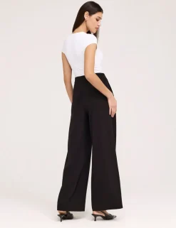 Twill Wide Leg Trousers