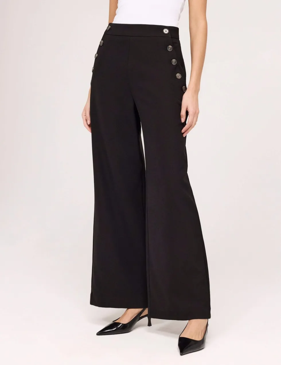 Twill Wide Leg Trousers