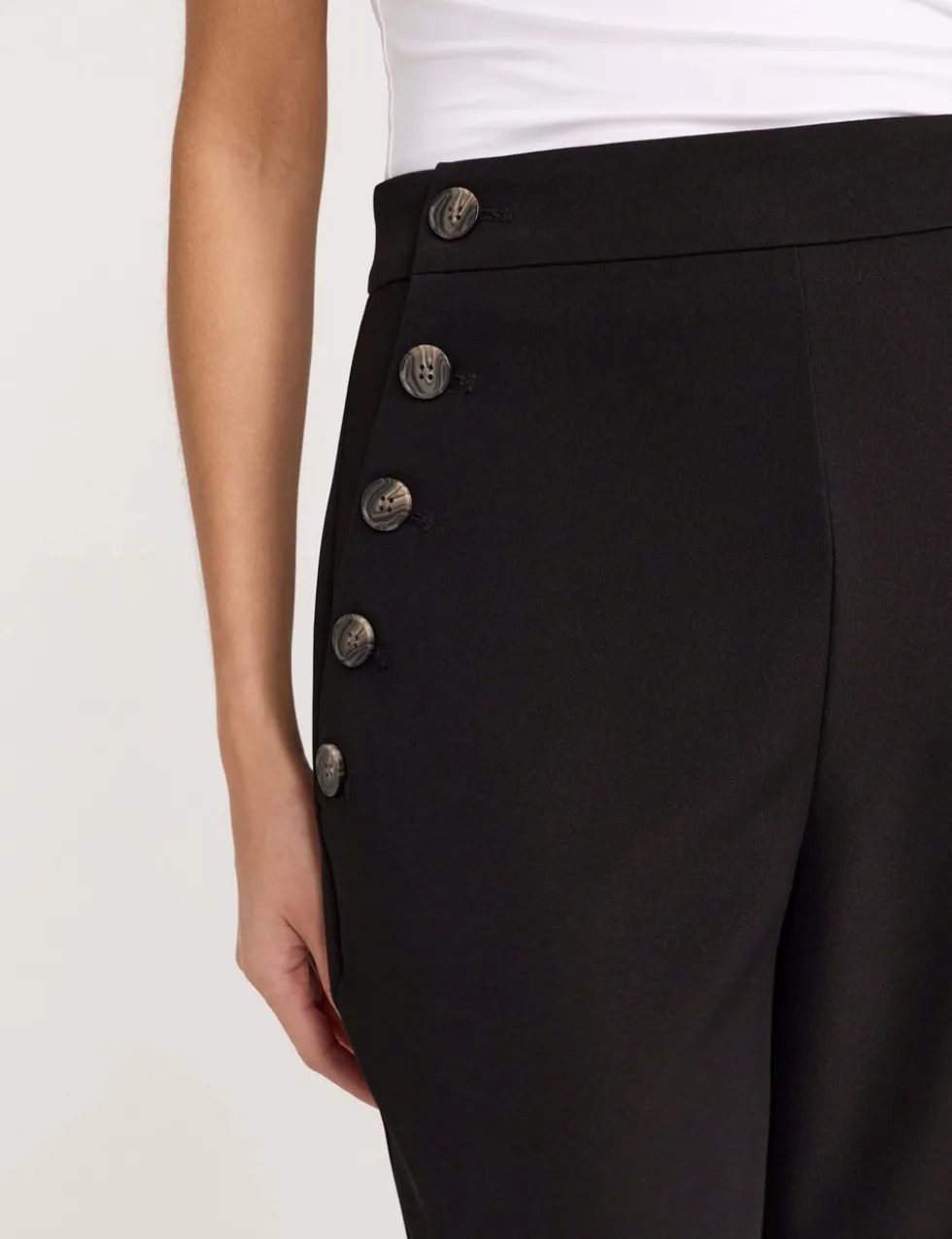 Twill Wide Leg Trousers