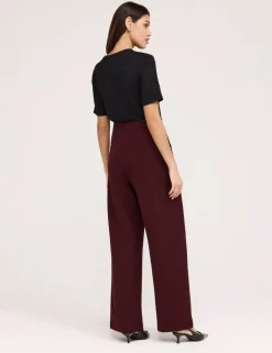 Twill Wide Leg Trousers