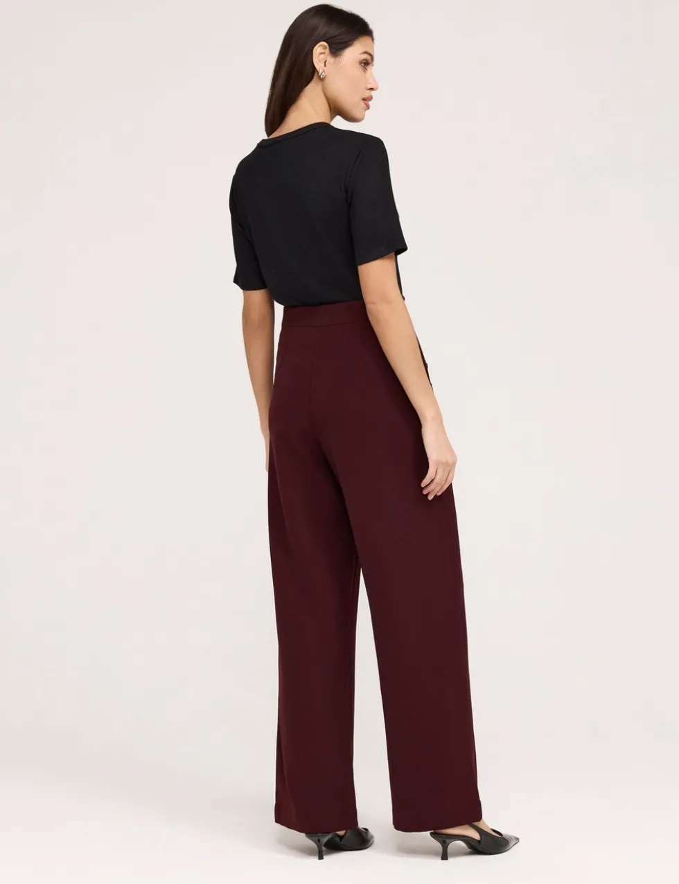Twill Wide Leg Trousers