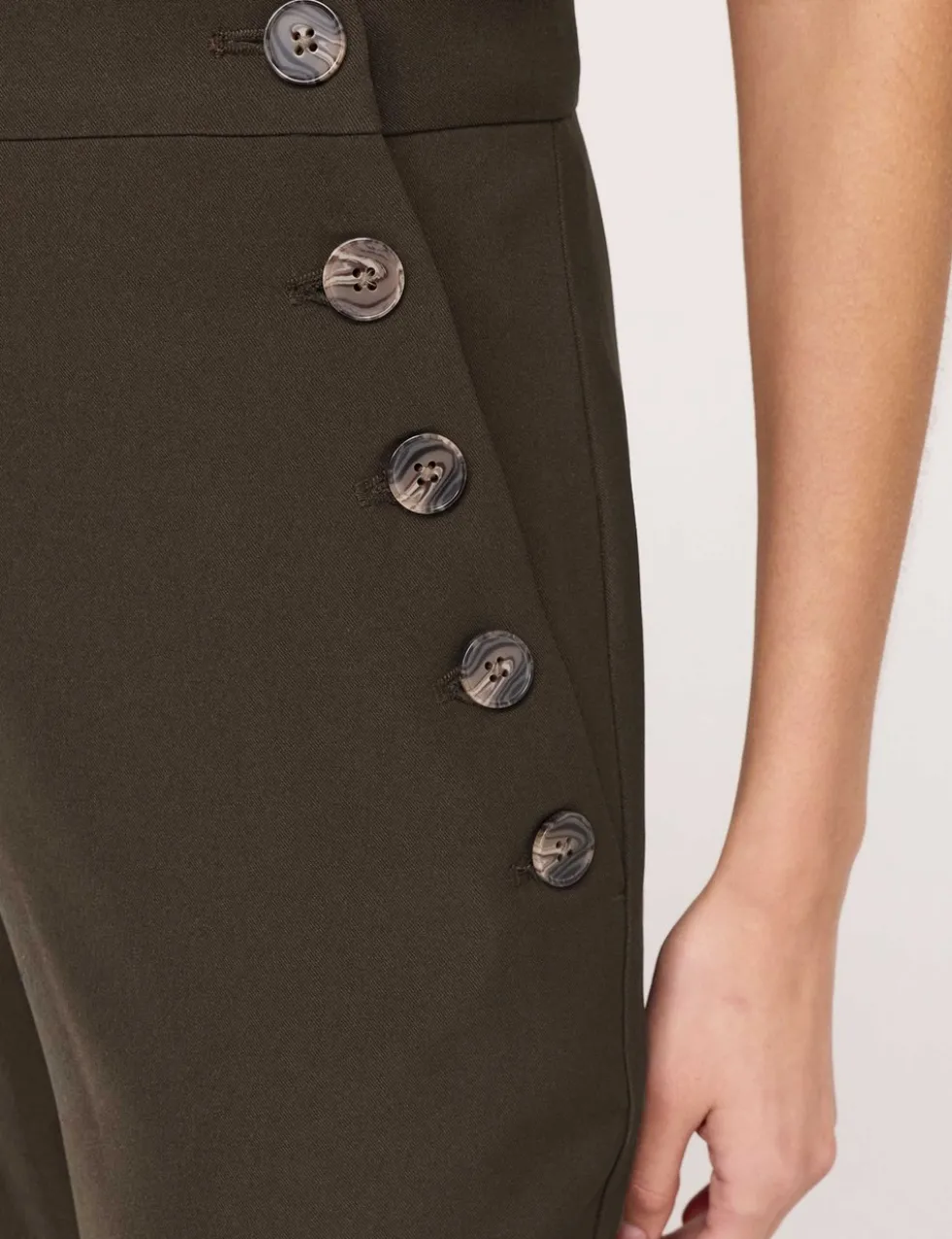 Twill Wide Leg Trousers