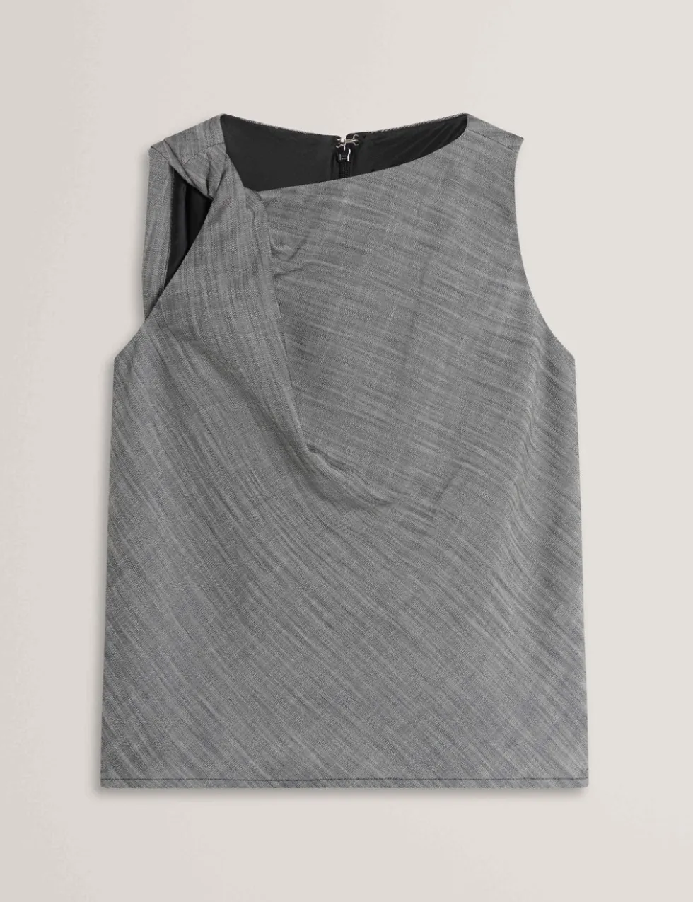 Twist Detail Cowl Neck Top