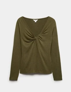 Twist Detail Long Sleeve Top