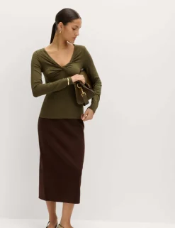 Twist Detail Long Sleeve Top