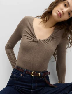 Twist Detail Long Sleeve Top