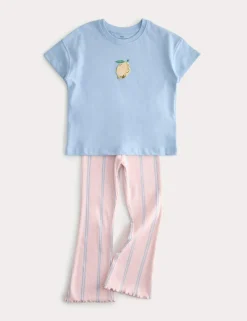 Two Piece Cotton Rich Lemon Kickflare Outfit (2-10 Yrs)