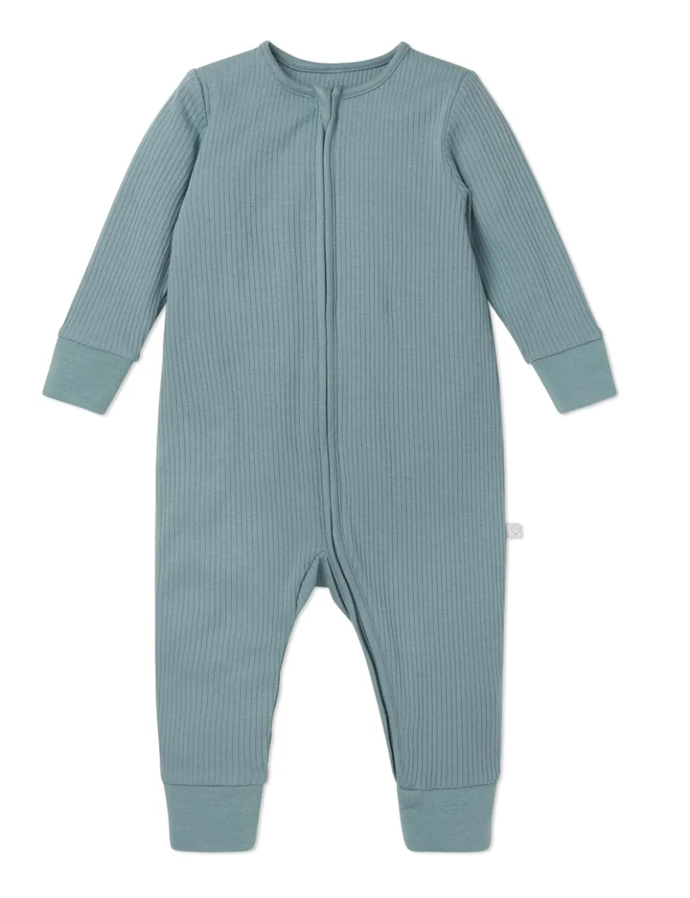 Two-Way Zip Ribbed Sleepsuit with Cotton (0-24 Mths)