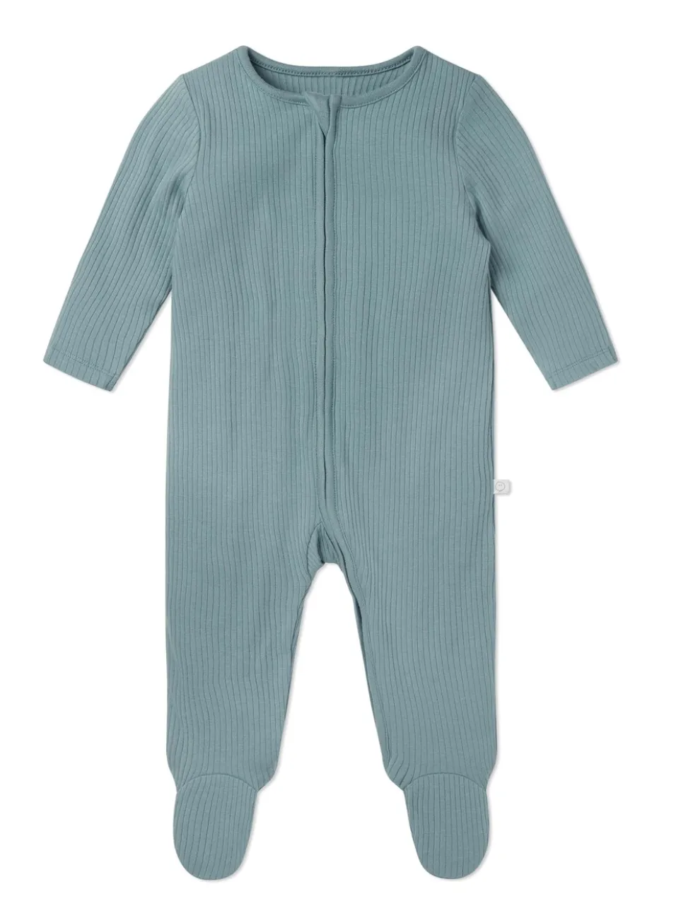 Two-Way Zip Ribbed Sleepsuit with Cotton (0-24 Mths)