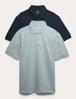 Ultimate 2 Pack Cotton Rich Polo Shirts