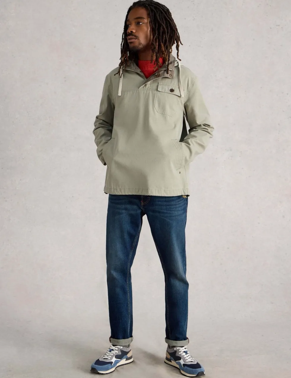 Utility Hooded Popover Jacket