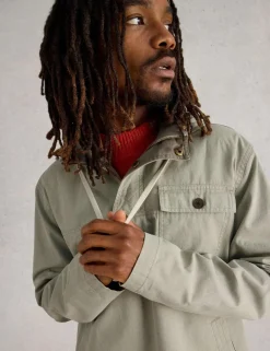 Utility Hooded Popover Jacket