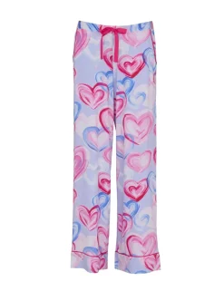 Valentines Cotton Blend Heart Print Pyjama Bottoms
