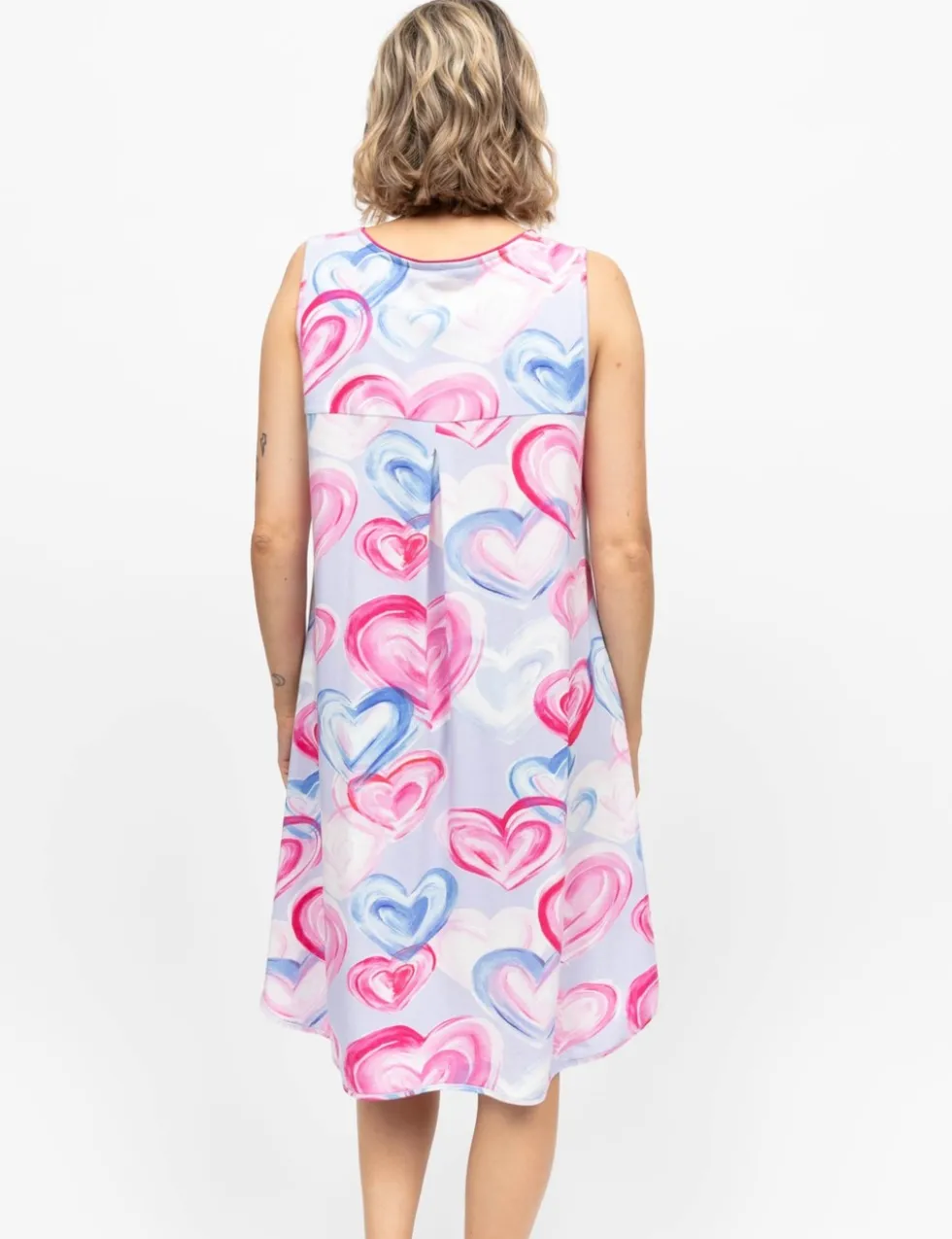 Valentines Jersey Heart Print Nightdress