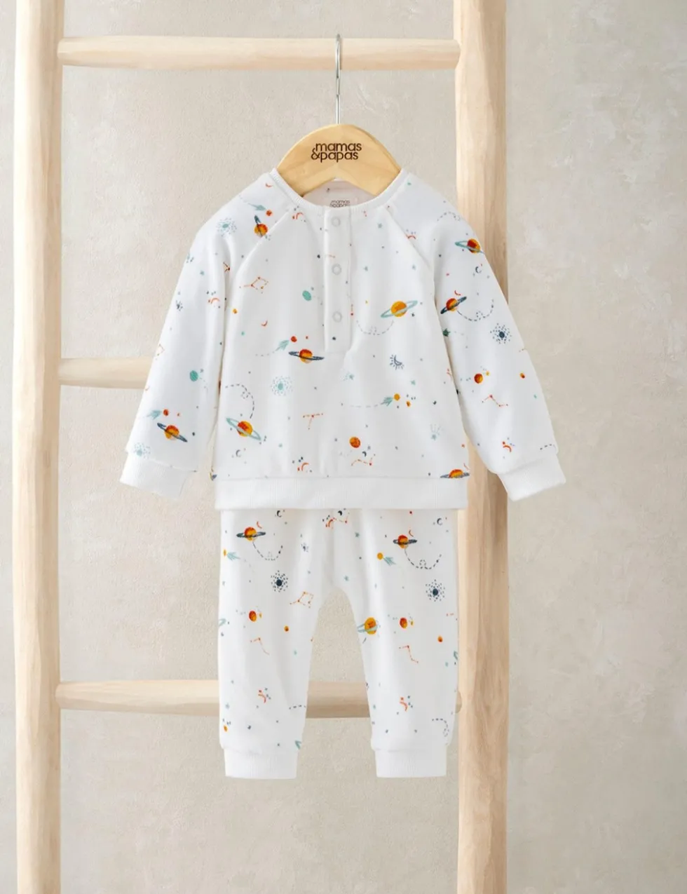 Velour Planets Print Pyjamas (2-24 Mths)