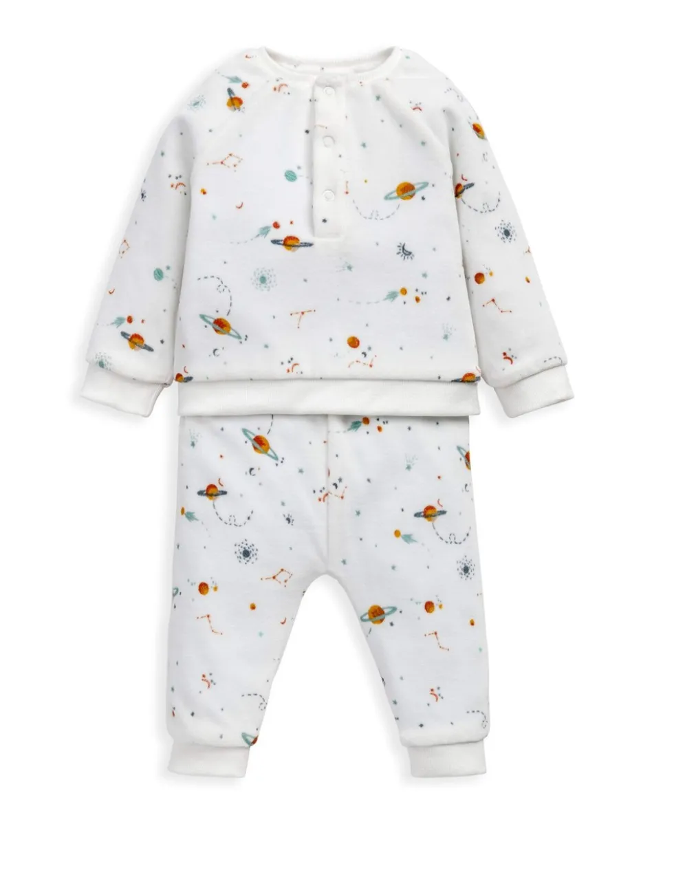 Velour Planets Print Pyjamas (2-24 Mths)