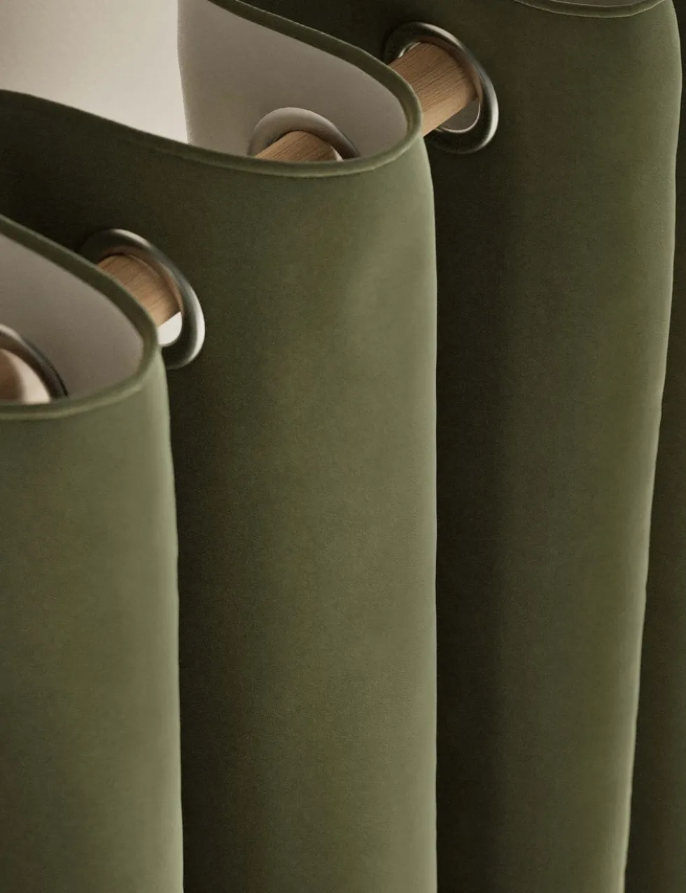 Velvet Eyelet Curtains