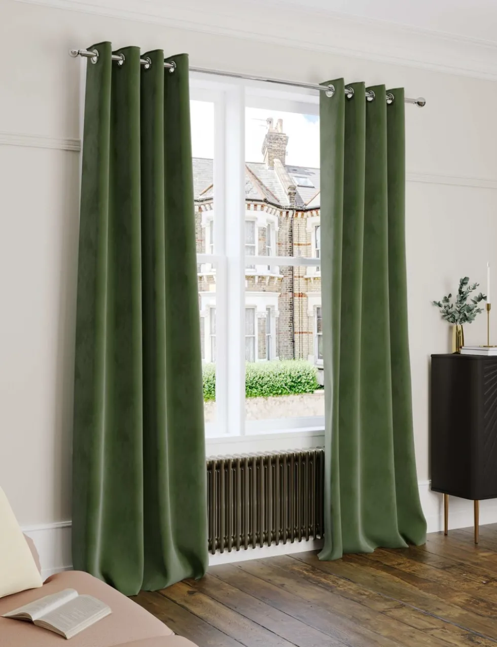 Velvet Eyelet Curtains