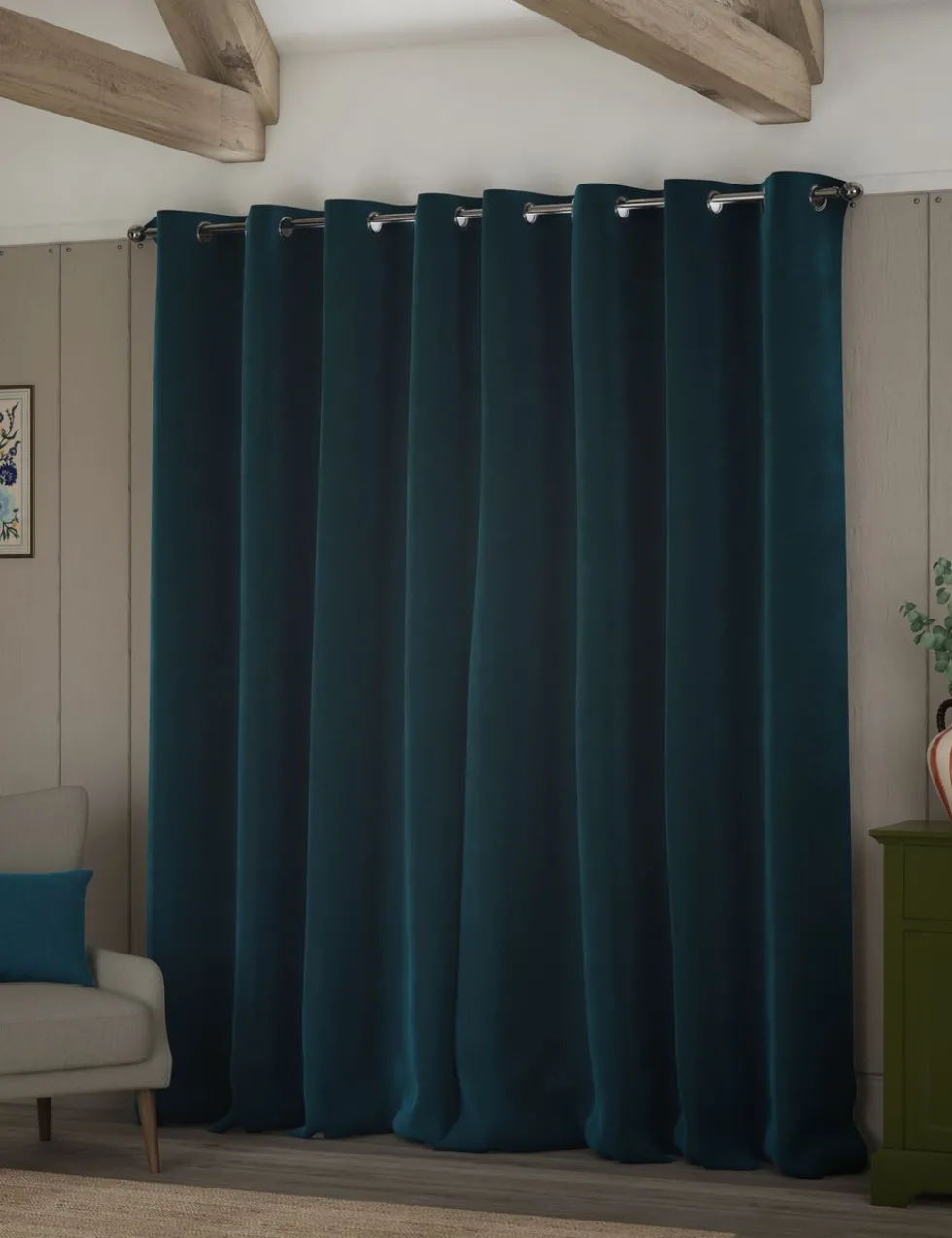 Velvet Eyelet Curtains
