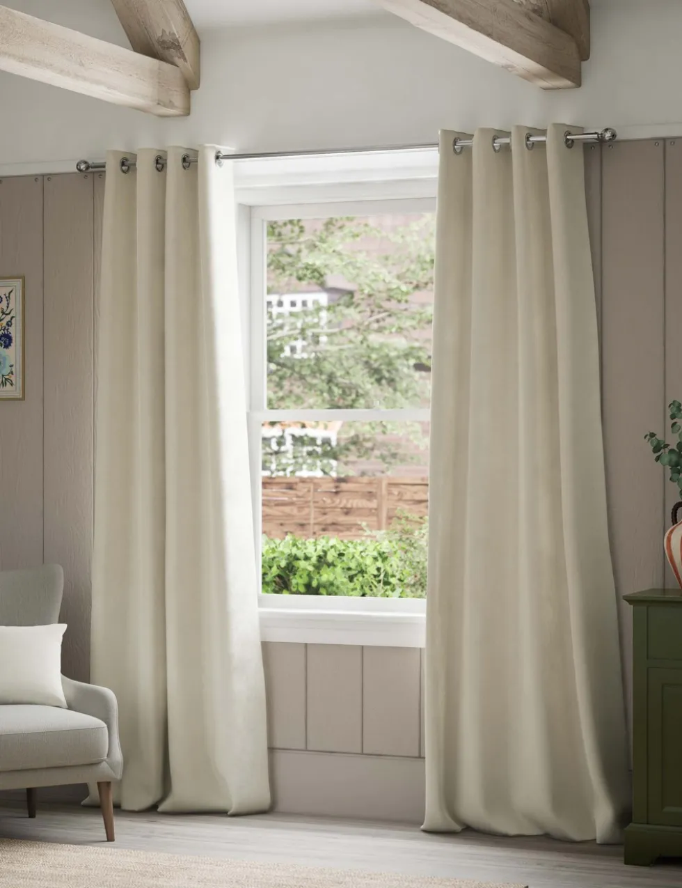 Velvet Eyelet Curtains