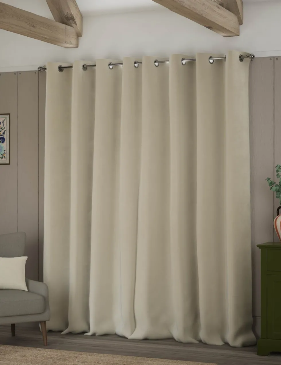 Velvet Eyelet Curtains