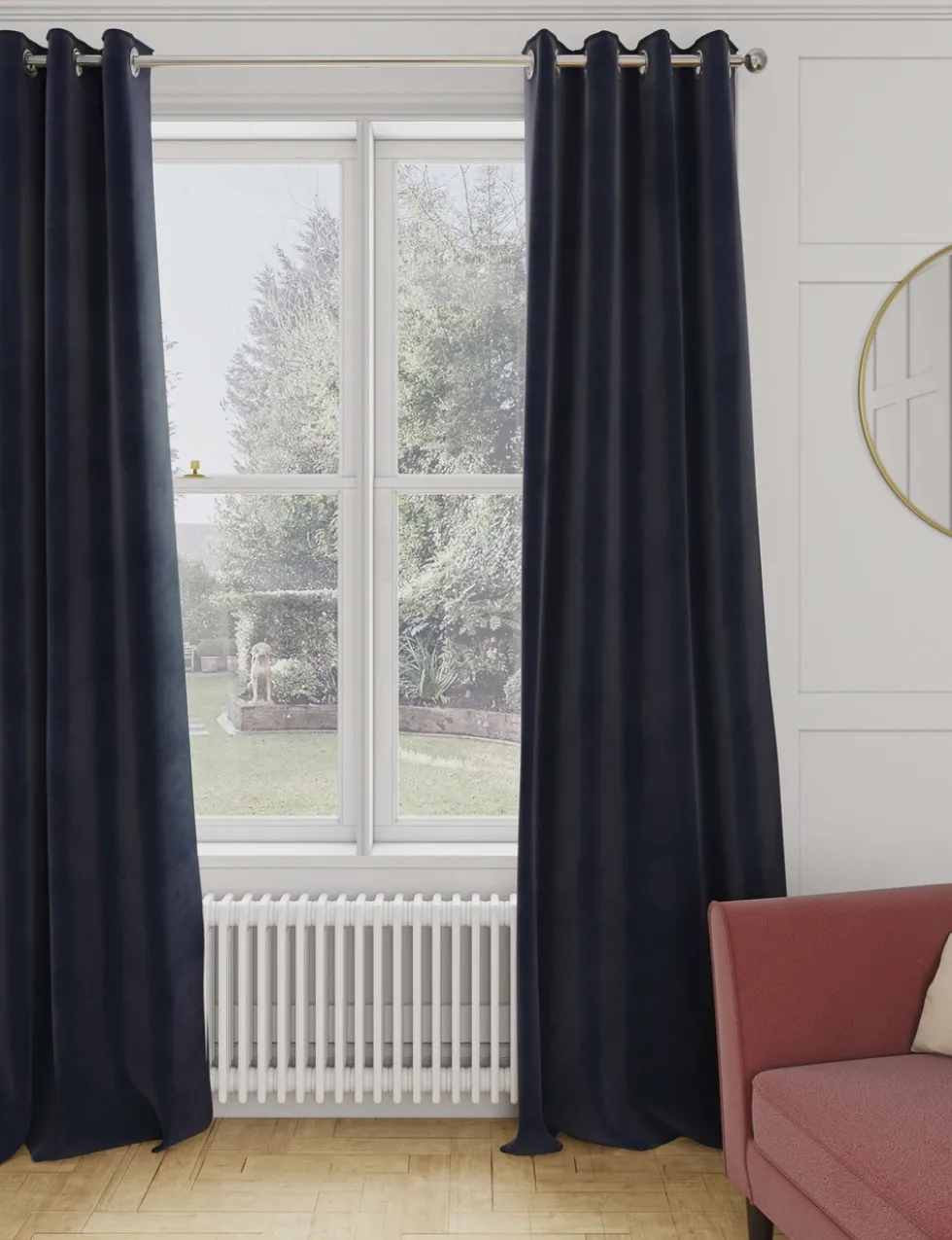 Velvet Eyelet Curtains