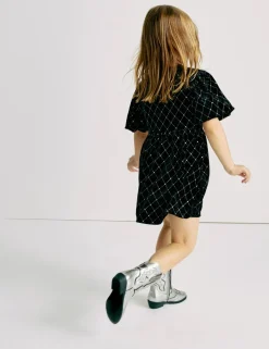 Velvet Glitter Dress (2-10 Yrs)