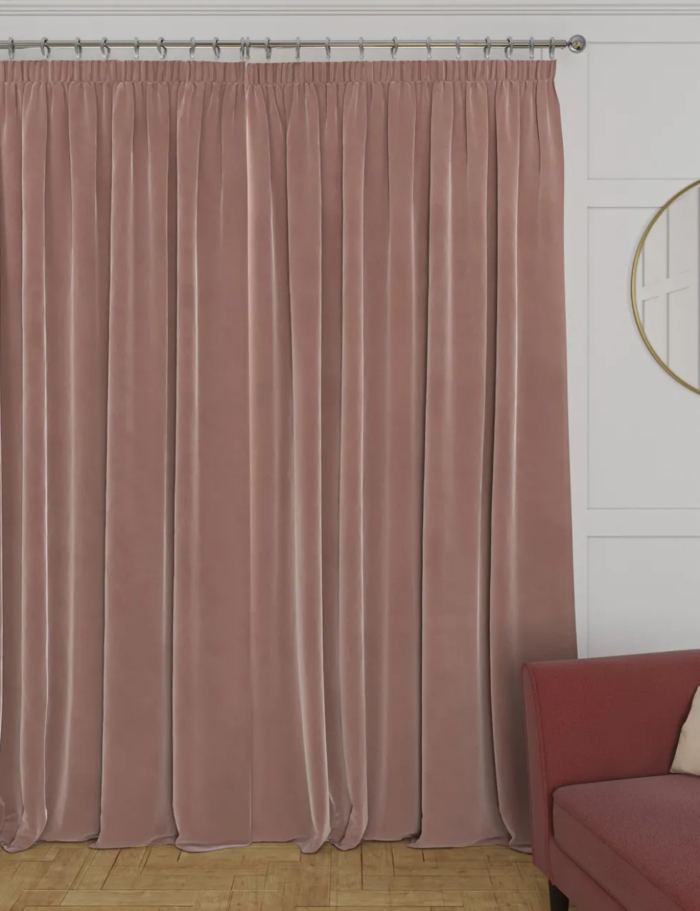 Velvet Pencil Pleat Curtains