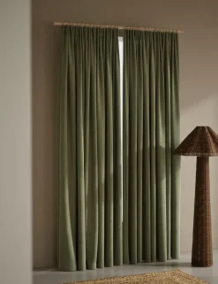 Velvet Pencil Pleat Curtains