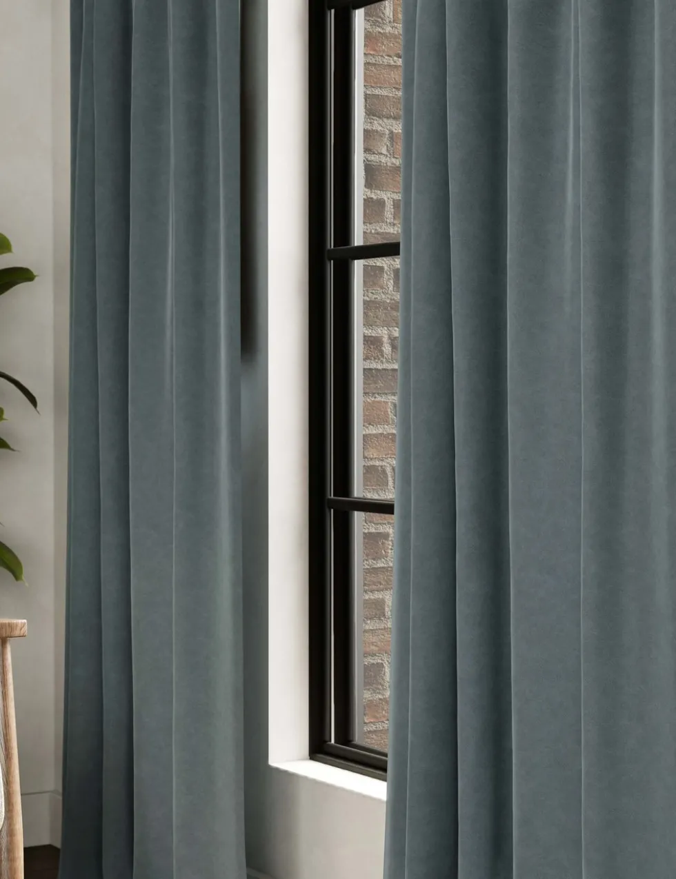 Velvet Pencil Pleat Curtains